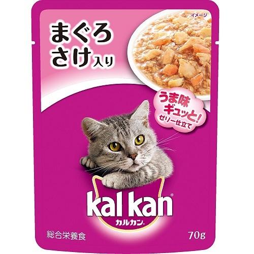 カルカンパウチ　１歳からまぐろとさけ　【70g】(マースジャパンリミテッド)【ペットフード/キャット...