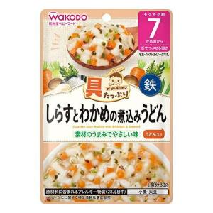 具たっぷりグーグーキッチン　しらすとわかめの煮込みうどん　【80g】(アサヒグループ食品)｜kokumin