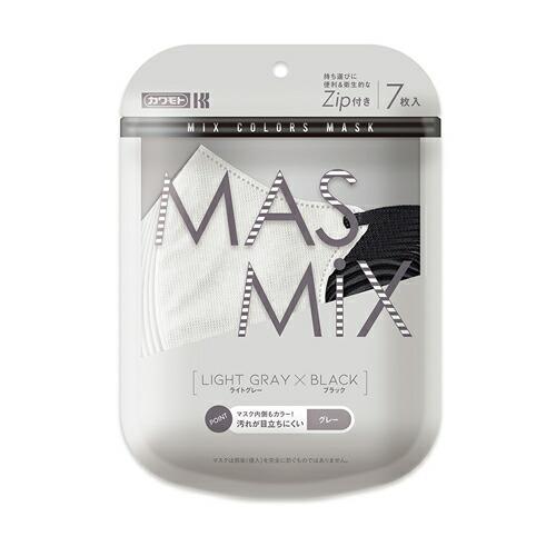 ＭＡＳＭｉＸ（マスミックス）ライトグレー×ブラック　【7枚】(川本産業)