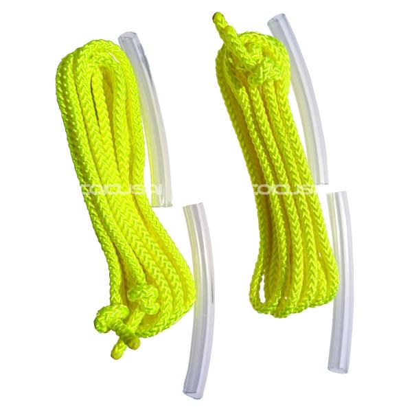 トビナワ 縄跳び ダブルダッチ 3.7m シングル 屋内 屋外 蛍光イエロー J-8415
