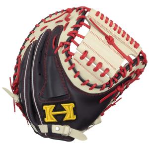 ハイゴールド ソフトボールミット ベーシックカスタマーシリーズ 捕手用 ホワイト×ネイビー×レッド 右投げ BSG87M