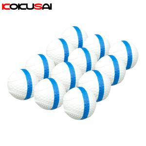 軟式野球用トレーニングボール 回転チェックボール69　ブルー/白 12個　ks229-12p