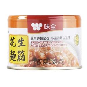 ケース販売　24個　味全 花生麺筋　缶　170g