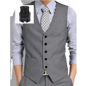 メンズ ビジネスオフィス春夏秋スーツベスト男性