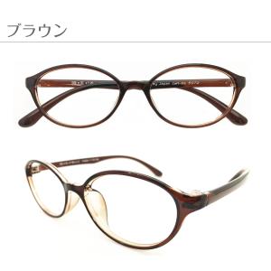 度付き 度あり メガネ オーバル 軽量 フレー...の詳細画像3