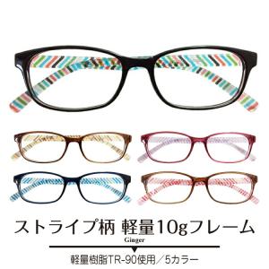 メガネ 度付き 度あり ストライプ柄 ウエリントン スクエア 形状記憶 軽量 軽い 近視 遠視 乱視 老眼 度なし 伊達 メンズ レディース 女性 おしゃれ かわいい