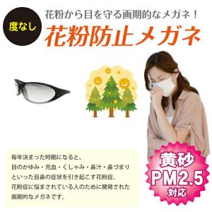 花粉症 メガネ 度なし カラーレンズ Mサイズ...の詳細画像1