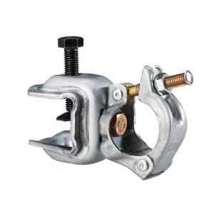 鉄骨にパイプをワンタッチで緊結 足場 コ型クランプ 1型固定 垂直固定