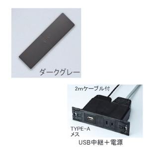 プラパート 埋込コンセント フラットプッシュ 黒 電源3 USB2.0 G201