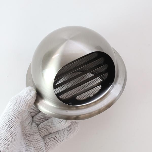 宇佐美工業 丸型フード付ガラリ φ100用 ヘアーライン UK-GSN100S-HL