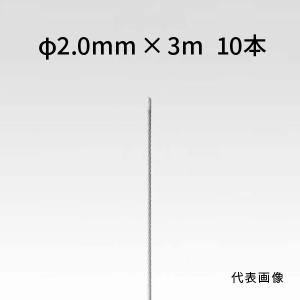 荒川技研 ストレートワイヤー ステンレス Φ2.0mm×3m 10本 90012030｜komaki5kin