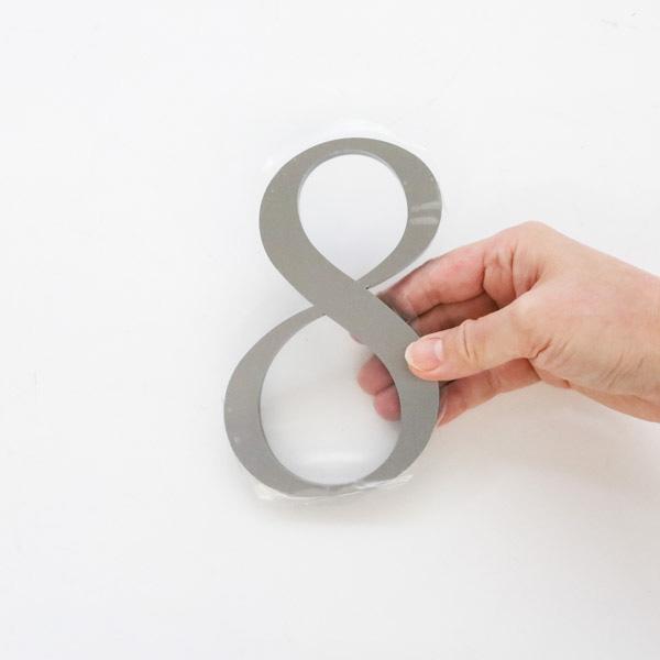 杉田エース SUS階数表示 フロアサインNS01-8【8】ヘアーライン仕上 212658