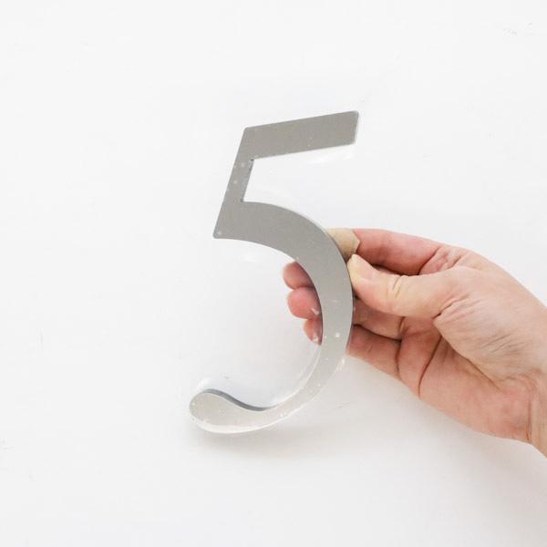 杉田エース SUS階数表示 フロアサインNS01-5【5】ヘアーライン仕上 212655