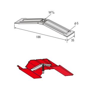 JFE QLデッキ用 吊り元金具 3分用 青とんぼ 200個 サワタ SAWATA : あ