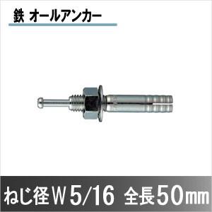 オールアンカー ねじ径W5/16 全長50mm 鉄 C-2550 サンコーテクノ 50本