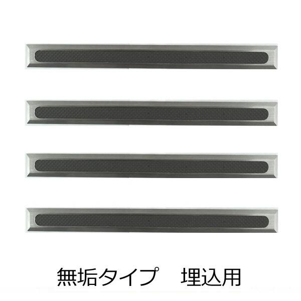 日本ハートビル 点字鋲 直線 4本組 JSN1T-290K ステンレス ノンスリップ樹脂 グレー J...