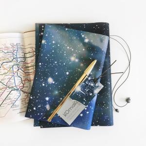 宇宙手帳カバー　文庫本/新書判/四六判/B6判/A5判/オーダーサイズ　ハンドメイド