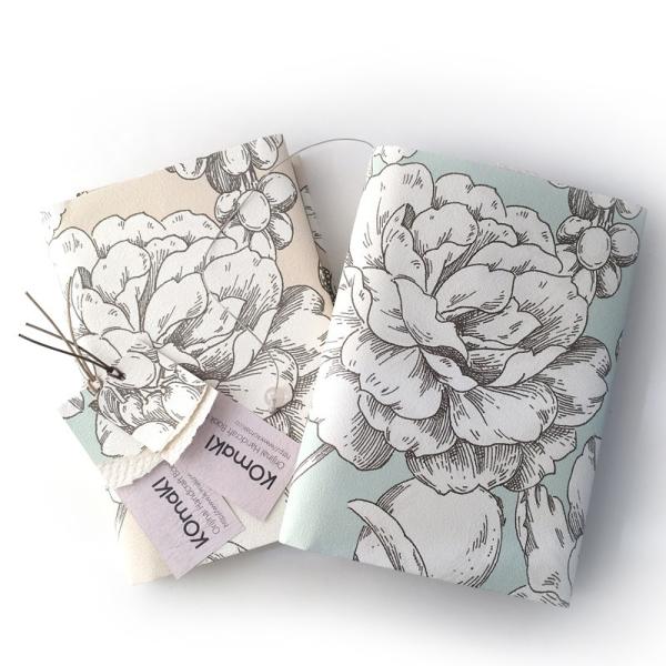 文庫〜A5判 サイズ豊富 :) シャビーシック　ビックフラワーブックカバー　SHABBY CHIC　...