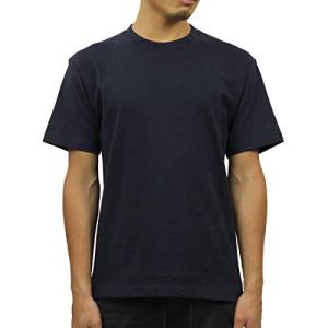 [ヘインズ] メンズ ビーフィー Tシャツ BEEFY-T 2枚組 綿100% 肉厚生地 ヘビーウェイトT H5180-2 ネイビー S｜komalu-shop