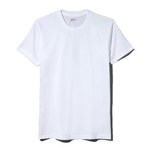 [ヘインズ] Tシャツ 半袖 丸首 3枚組 丸胴仕様 3P 青ラベルクルーネックTシャツ アンダーウェアメンズ 青ラベル ホワイト(クルーネック) S｜komalu-shop
