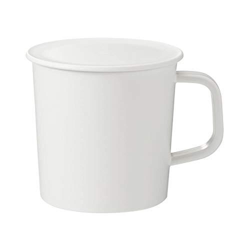 無印良品 ポリプロピレンふた付きマグカップ・白 270ml/直径8×高さ8cm 02181222