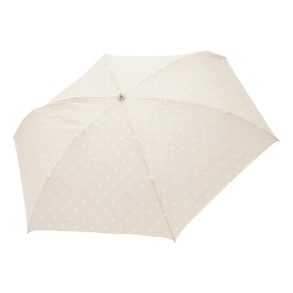 5日は最大P16％ スギタ HYGGE T/C ポルカドット丸ミニ 50cm 晴雨兼用日傘 ベージュ...