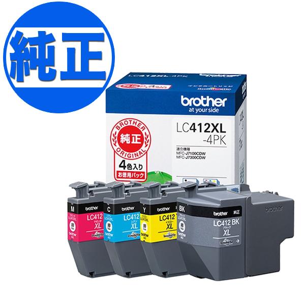 最大P22％ ブラザー工業(Brother) 純正インク LC412インクカートリッジ 大容量4色セ...