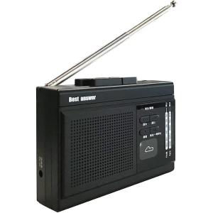 ベストアンサー compax 2way電源 多機能コンパクトラジカセ LIFE-095  ブラック