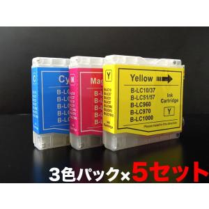 LC10-3PK ブラザー用 プリンターインク LC10 互換インクカートリッジ 3色×5セット LC10 3色×5セット DCP-155C DCP-330C｜komamono