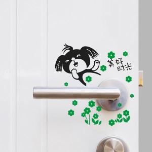 最大P19％★爆買WEEK 貼ってはがせる簡単ウォールステッカー ワンちゃんのスイッチシール