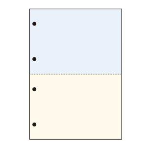 プリンタ帳票カット紙 汎用マルチカット スタンダード用 カラー A4 2分割 4穴 500枚×2冊セット SW-C24 (メーカー直送品)｜komamono