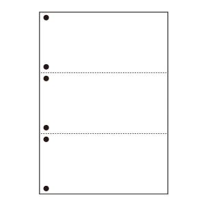 プリンタ帳票カット紙 汎用マルチカット 業務用 白紙 A4 3分割 6穴 500枚×5冊セット SW-W36H (メーカー直送品)｜komamono