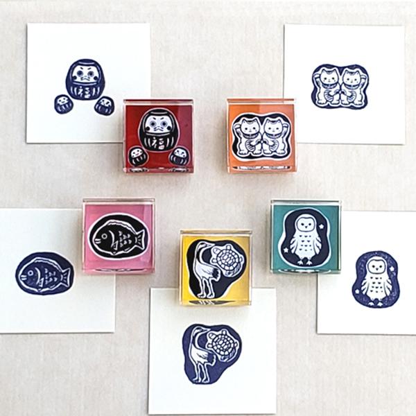 最大P22％ サンビー SANBY とみこはんアクリルスタンプ 小さな福招きシリーズ TOMIKO-...