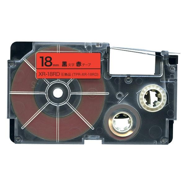 ネームランド テープ 18mm 互換 XR-18RD 赤 ラベル 黒 文字 カシオ 用