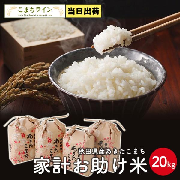 【お助け20ｋｇ】令和5年産 あきたこまち家計お助け米 農家直送便 20ｋｇ（5ｋｇ×4袋）