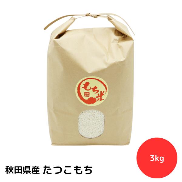 もち米　秋田県産　たつこもち　3kg　