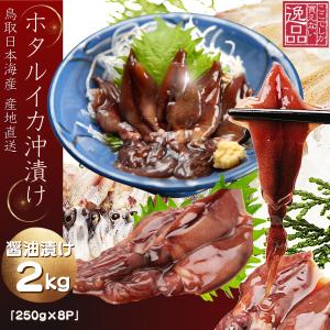 ホタルイカ沖漬け（醤油漬け）ほたるいか沖漬け 2024年度 新物 約2ｋｇ (２５０ｇ×8パック)  −６０℃以上冷凍   ほたるいか 送料無料　