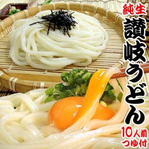 送料無料 金福 純生 讃岐 うどん 10人前 醤油・つゆ付セット