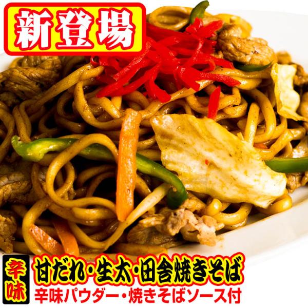 辛味 讃岐 甘だれ 生太 田舎 焼きそば 辛味パウダー付 （大ボリューム1人前130g×5食 焼きそ...