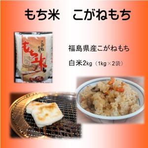 令和5年産　白米　もち米　2kg　 1kg ×2袋　こがねもち　福島県中通り　白河産｜kome8