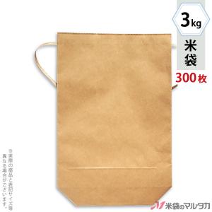 米袋 3kg用 無地 舟底 1ケース(300枚入) KH-0821 舟底 窓なし