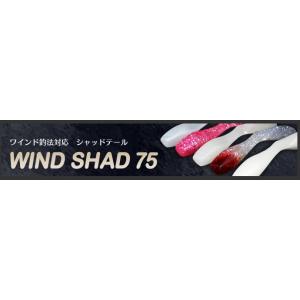 【メール便可】オンスタックルデザイン【ワインド釣法対応シャッドテール】ワインドシャッド 75