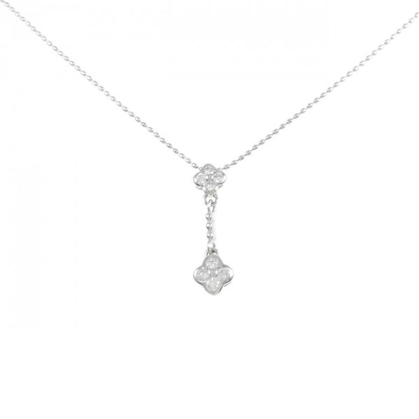 PT850 フラワー ダイヤモンド ネックレス 0.20CT