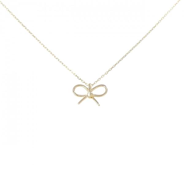 K18YG リボン ネックレス