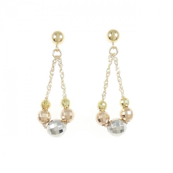 K18スリーカラー ピアス