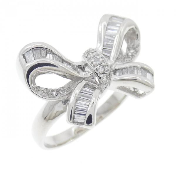 PT900 リボン ダイヤモンド リング 0.50CT