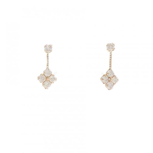 K18PG ダイヤモンド ピアス 0.30CT