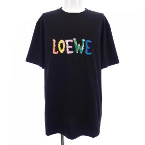 LOEWE（ロエベ） H526Y22XBF ブラック マルチカラーロゴ刺繍 Tシャツ