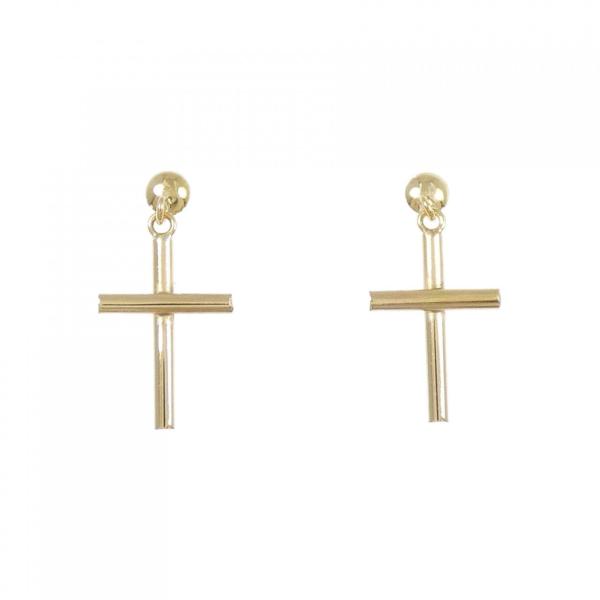 K18YG クロス ピアス