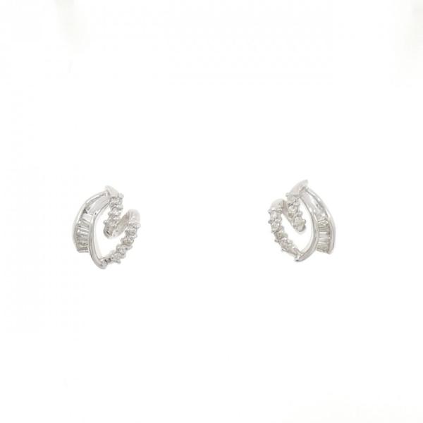 PT900 ダイヤモンド ピアス 0.18CT